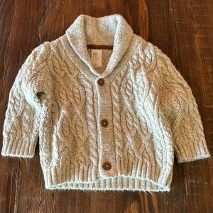 H&M cardigan sweater - 6-9mo - oatmeal color - EUC